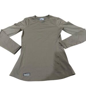 Under Armour Tactical Cold Gear Brown Green Long Sleeve Top Size Small Army